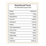 Red Rice nutritional facts table - eraa naturals