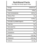 Tulsi honey Nutritional Facts