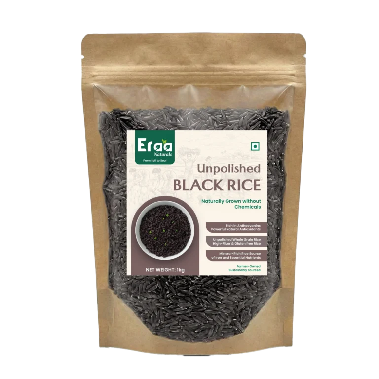 Unpolished Black Rice 1kg Whole Grain Pack – Eraa Naturals