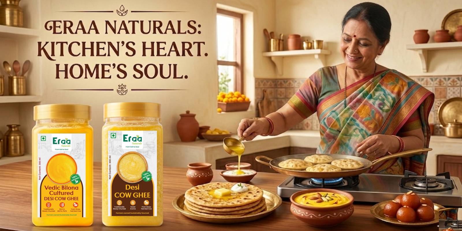 eraa naturals ghee banner ,