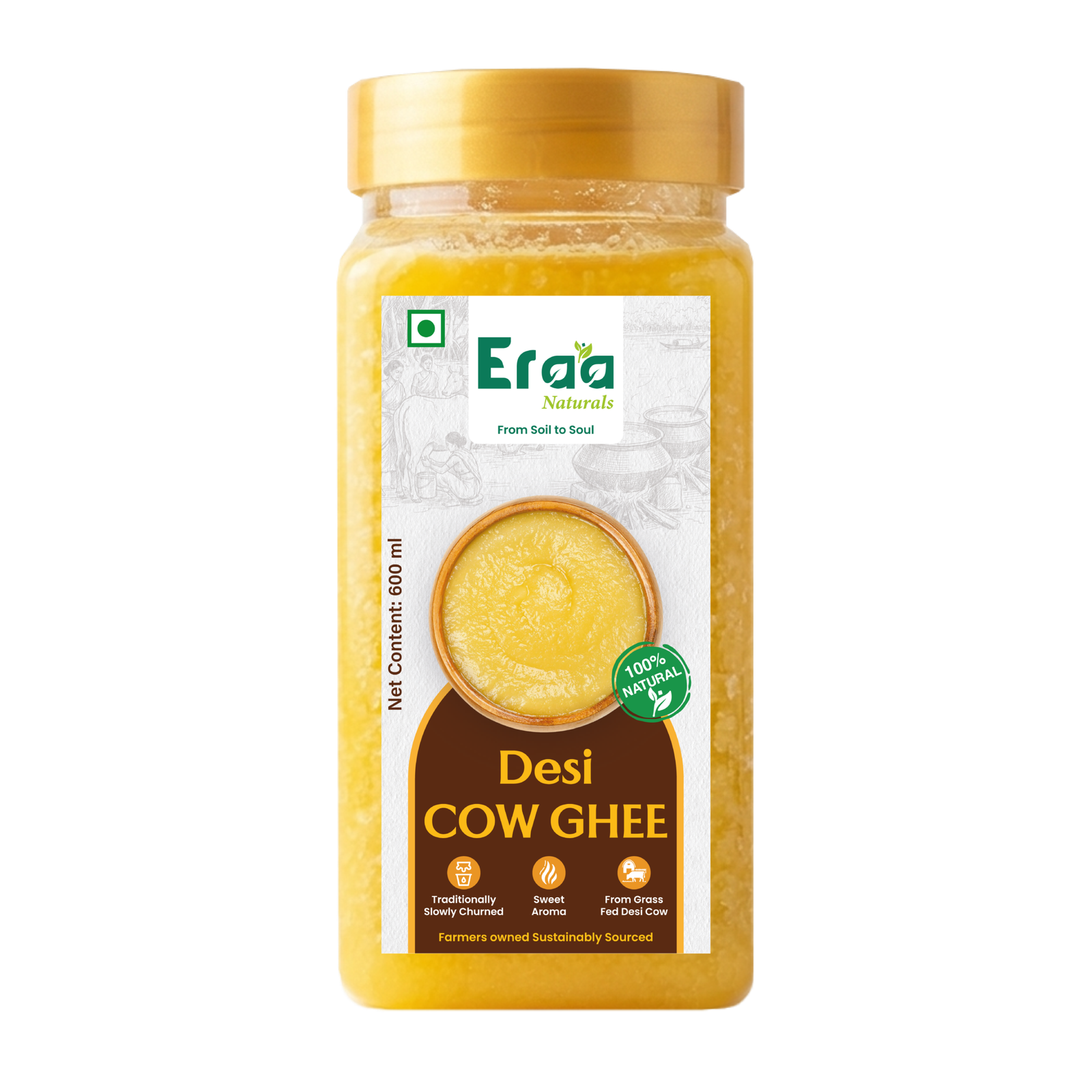 desi ghee 600ml MOCKUP-01 (1) Desi cow ghee 600ml bottle, Eraa Naturals