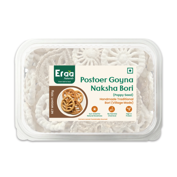 Posto Naksha Bori 100g Pack – Poppy Seed Designer Bori
