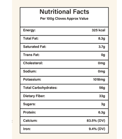 cloves nutritional facts - eraa naturals