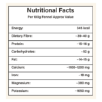 Fennel Seeds 100g Pack- nutritional facts eraa naturals