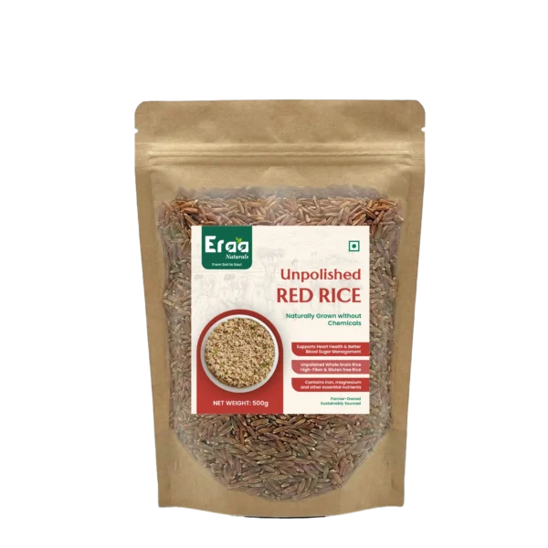 Unpolished Red Rice 0.5kg Whole Grain Pack – Eraa Naturals