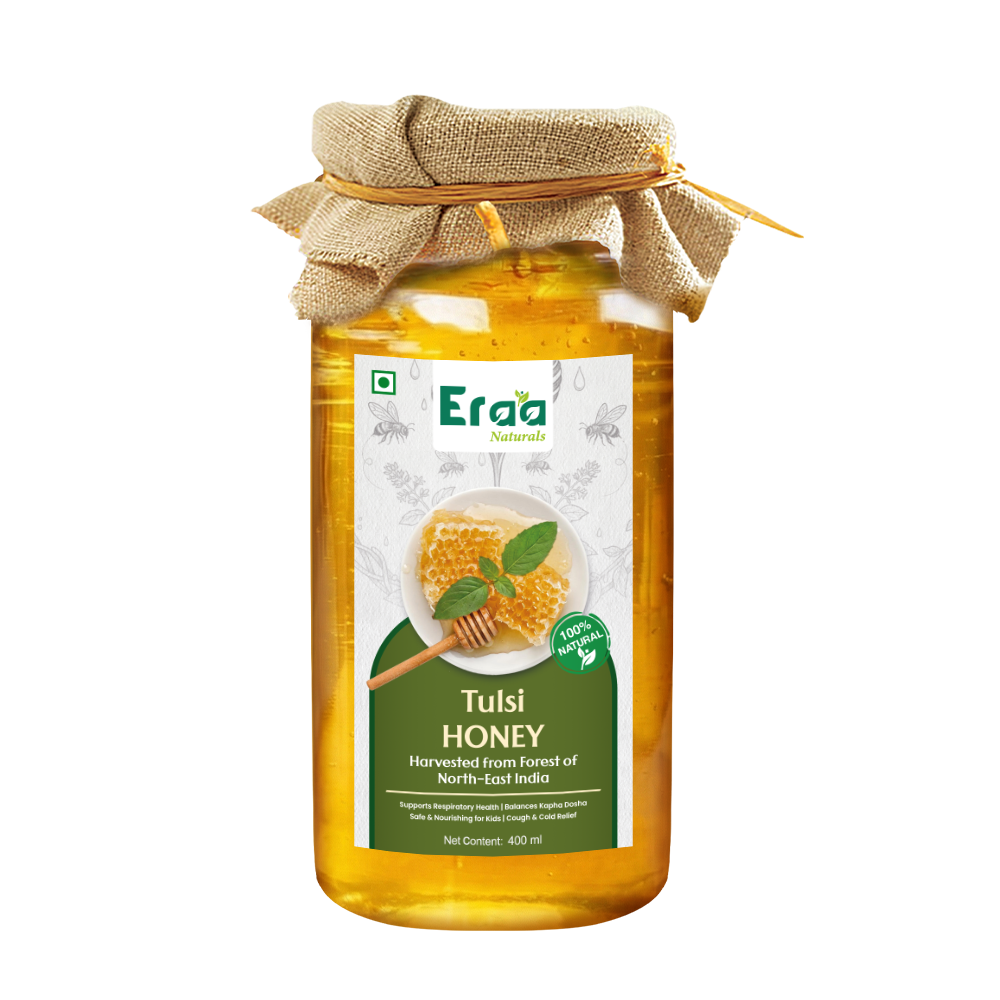 Tulsi Honey – Raw & Natural Immunity Boosting Honey | Eraa Naturals Raw Tulsi Honey 250g Glass Bottle – Eraa Naturals