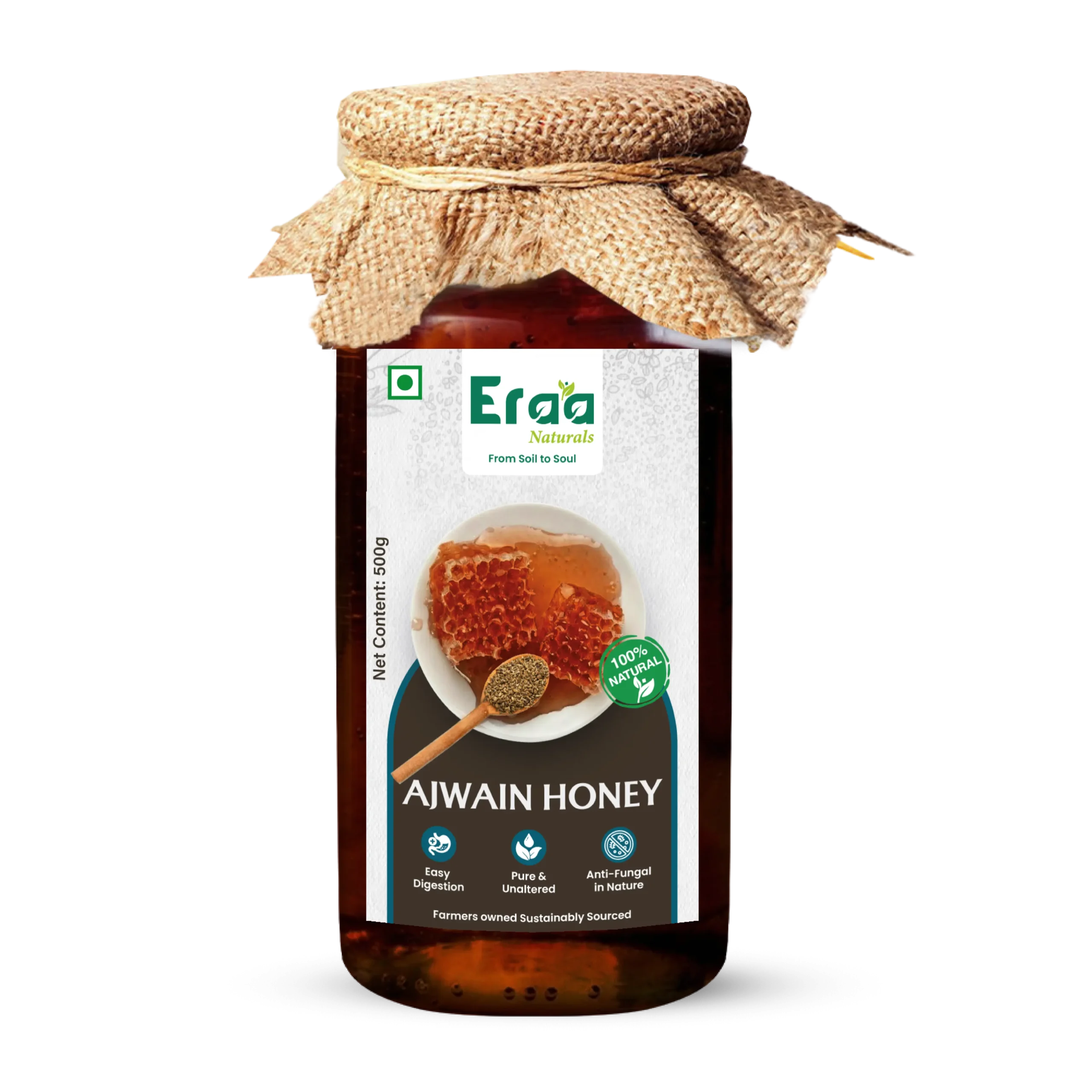 500g-01 (1) Raw Ajwain Honey 250g Glass Bottle – Eraa Naturals